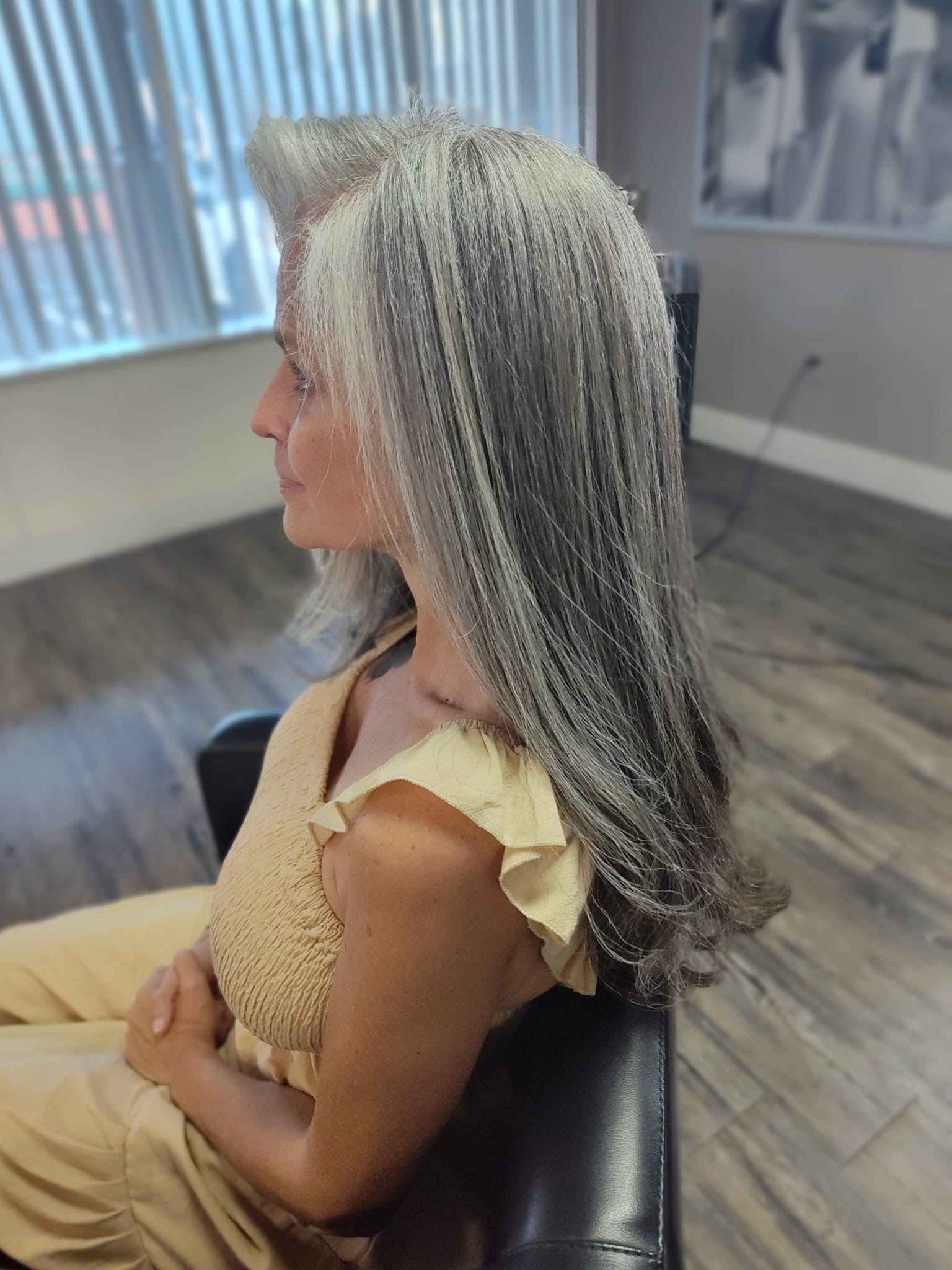 After gray blending at Distinct Hair Salon