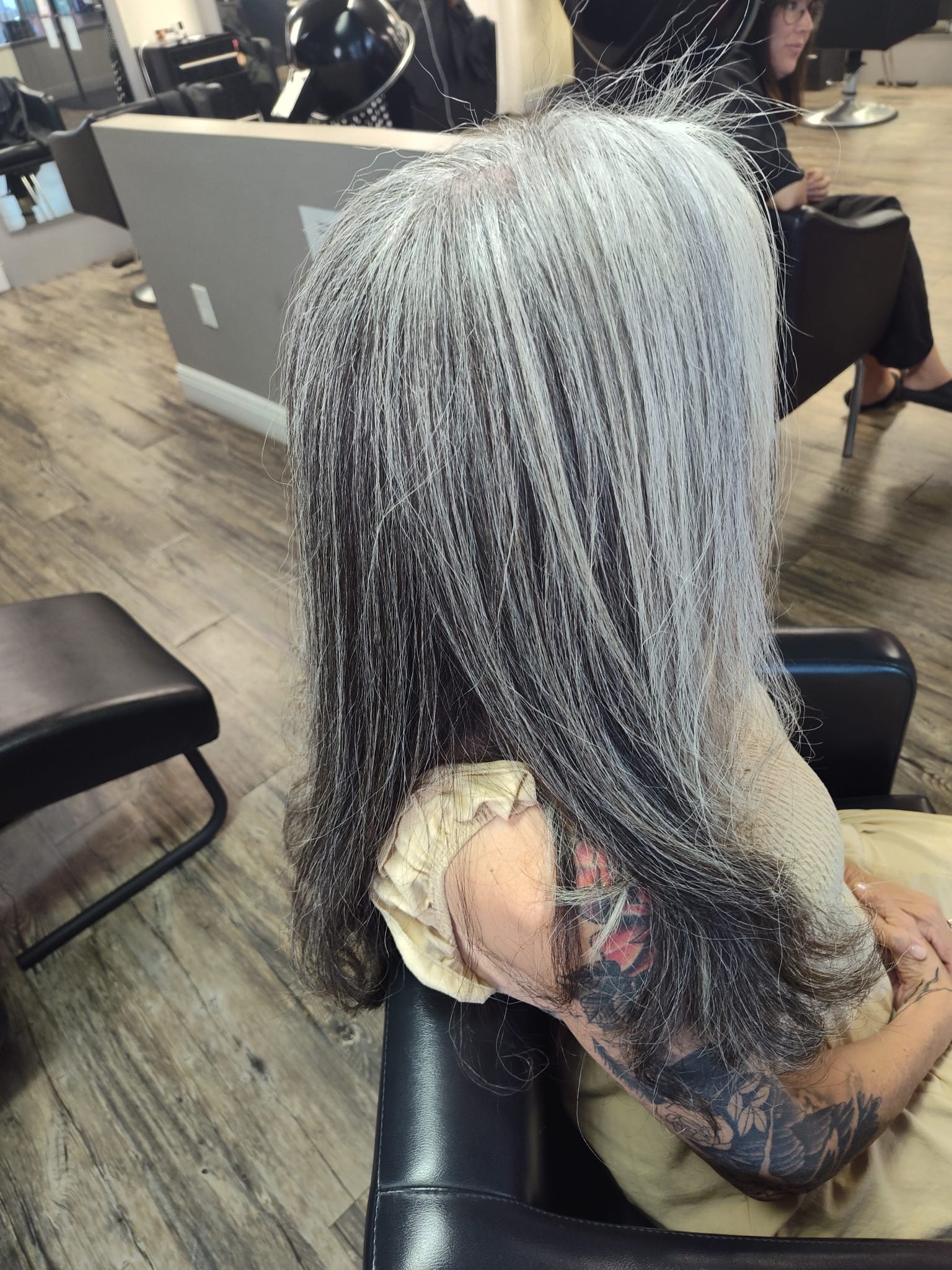 Distinct Hair Salon client result - healthy-looking, smoothed hair